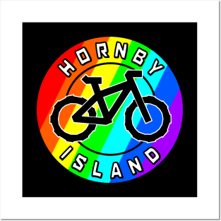 Hornby Island Mountain Biking Rainbow Round - Colourful MTB Bicycle - Hornby Island Posters and Art